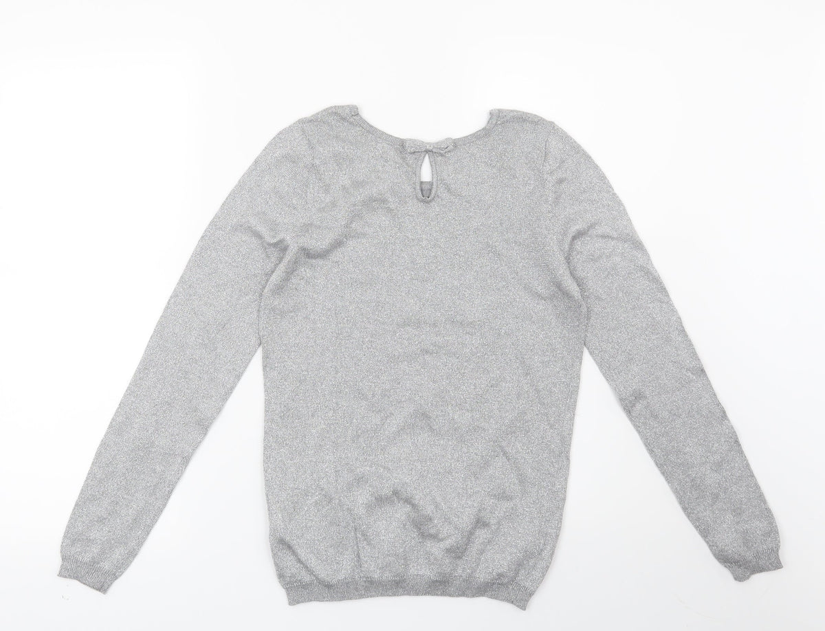 BHS Womens Silver   Pullover Jumper Size 8