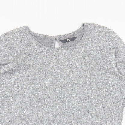 BHS Womens Silver   Pullover Jumper Size 8