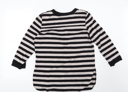 Wallis Womens Brown Striped  Basic Blouse Size M