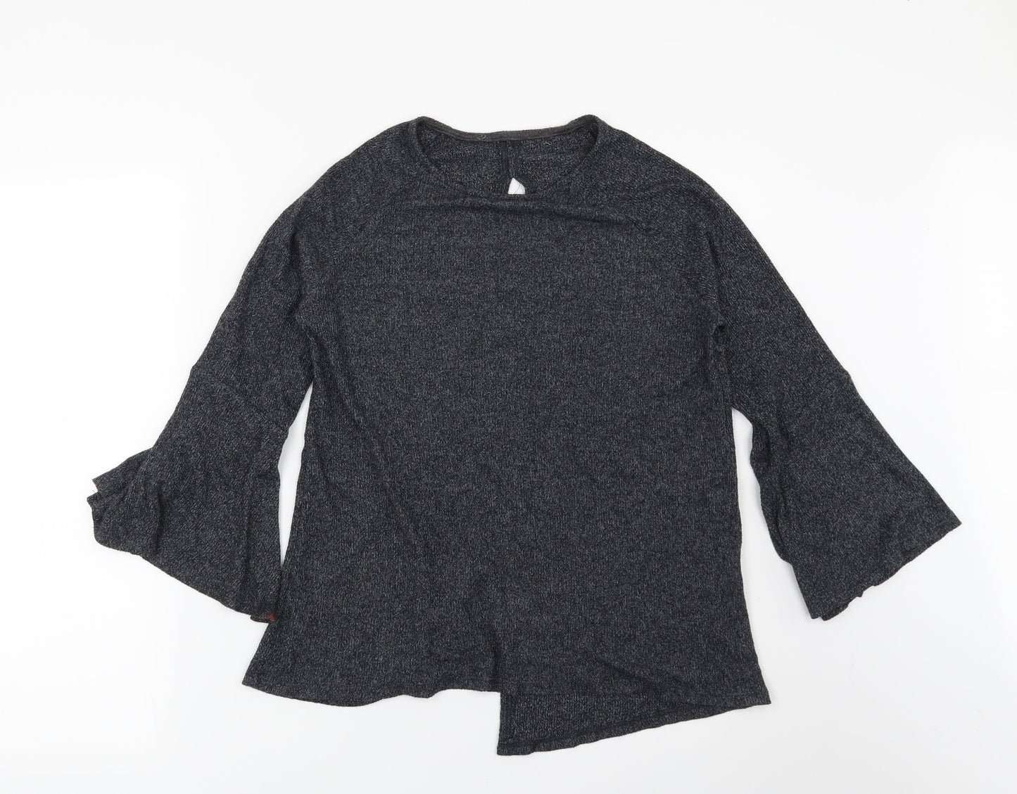 Womens UK Size M Preworn Grey Basic Blouse