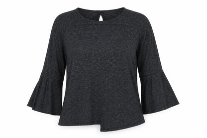 Womens UK Size M Preworn Grey Basic Blouse