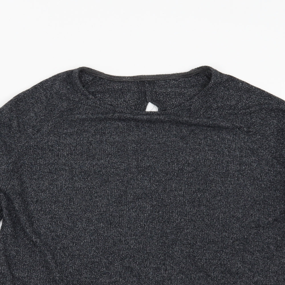 Womens UK Size M Preworn Grey Basic Blouse