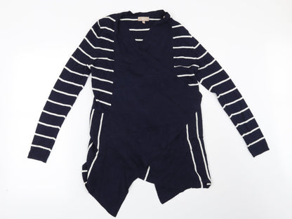Soon Womens Blue Striped  Cardigan Jumper Size 12