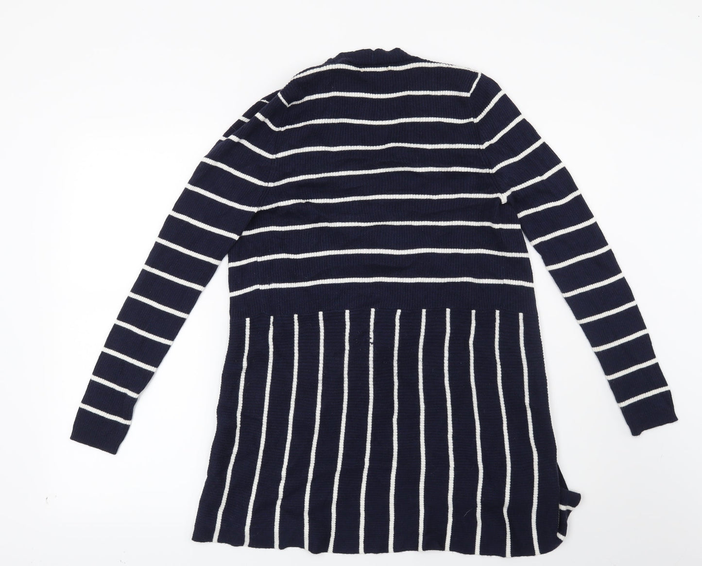 Soon Womens Blue Striped  Cardigan Jumper Size 12