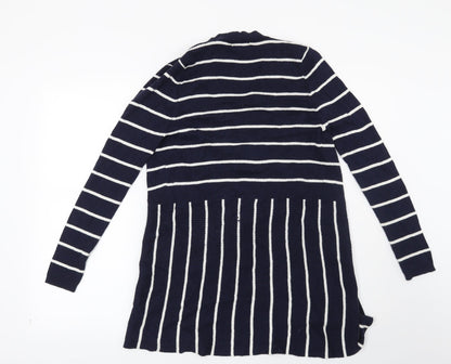 Soon Womens Blue Striped  Cardigan Jumper Size 12