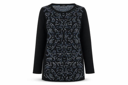 George Womens Blue Geometric  Pullover Jumper Size 10