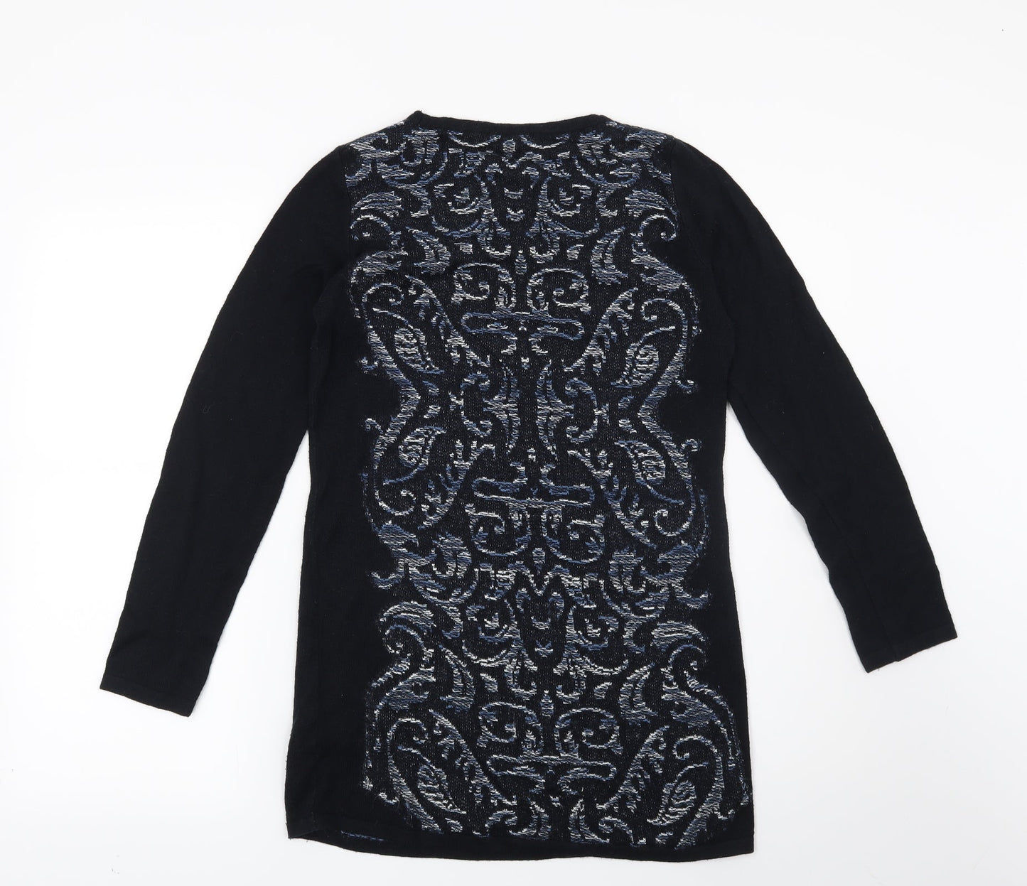 George Womens Blue Geometric  Pullover Jumper Size 10