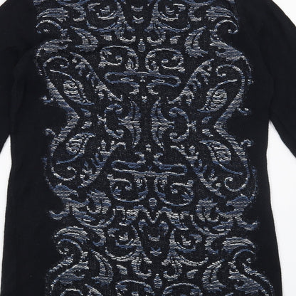 George Womens Blue Geometric  Pullover Jumper Size 10