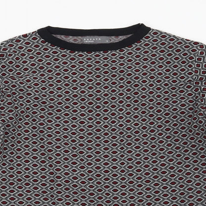 Papaya Womens Black Geometric  Pullover Sweatshirt Size 14