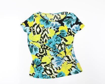 Debenhams Womens Yellow Floral  Basic Blouse Size 12