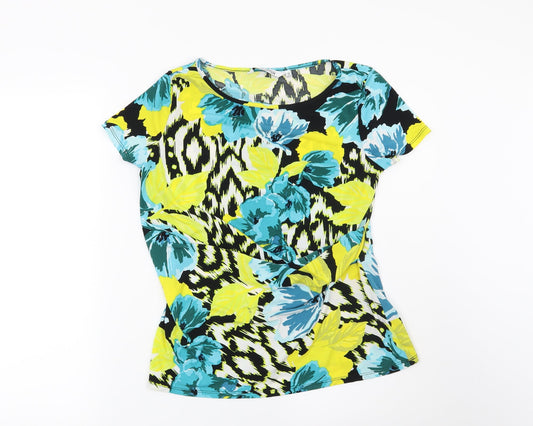Debenhams Womens Yellow Floral  Basic Blouse Size 12