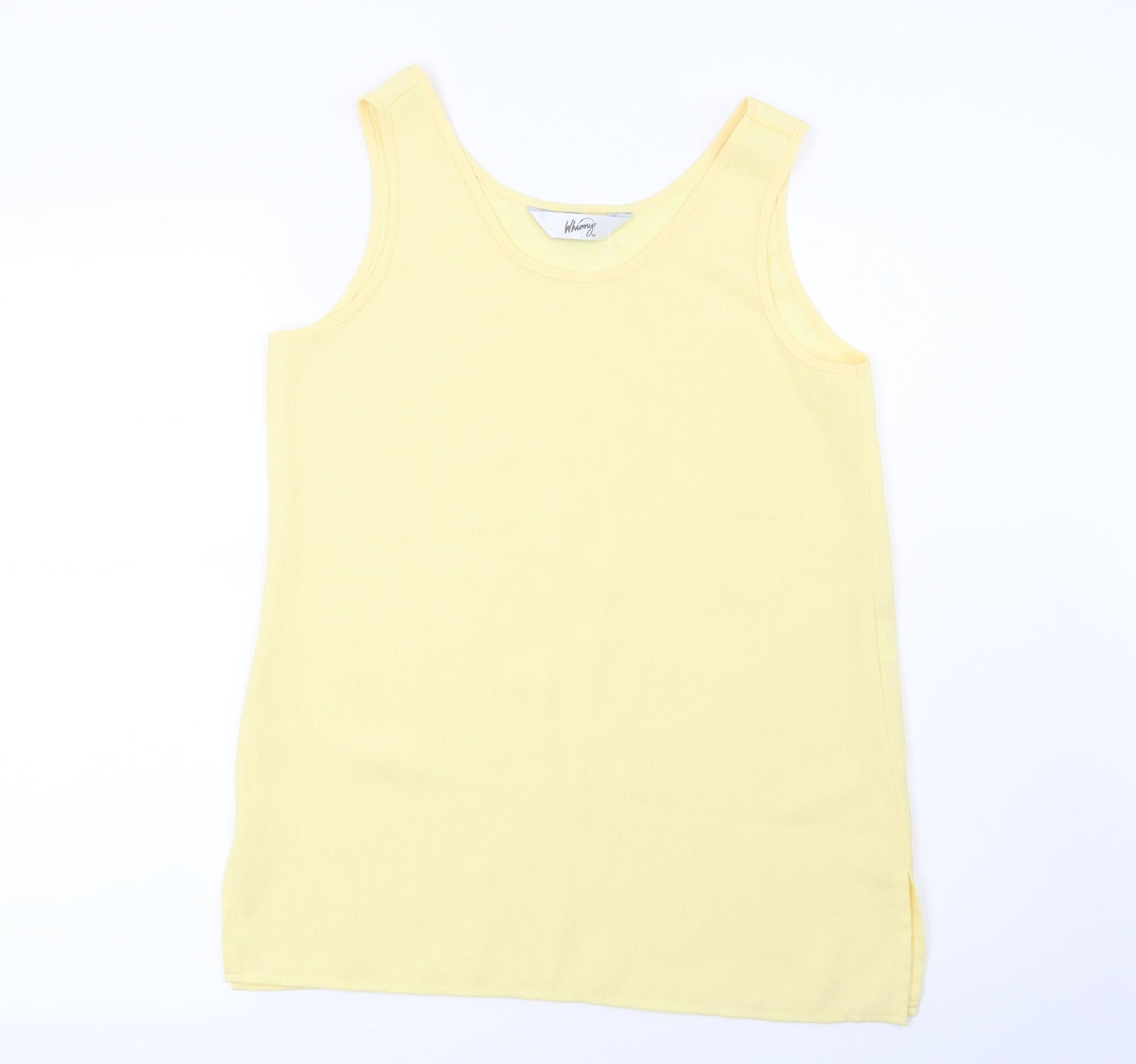 Whimsy Womens Yellow   Basic Blouse Size 12