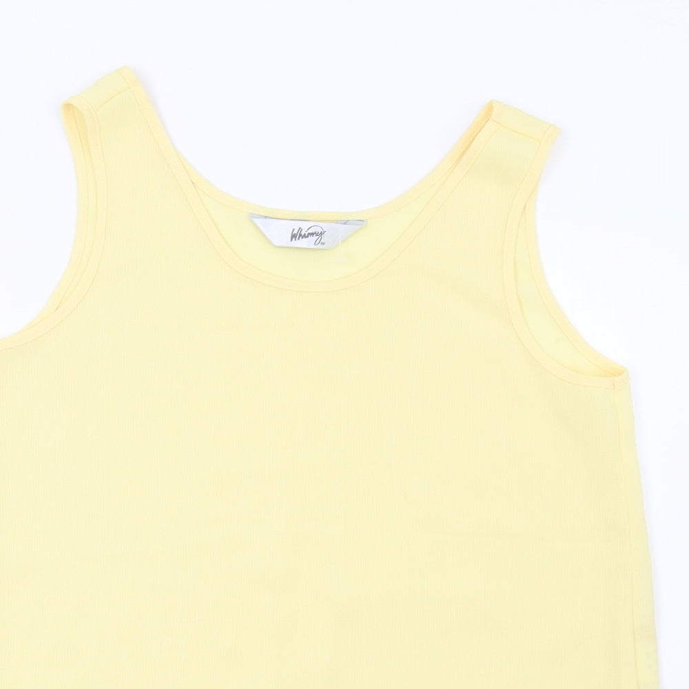 Whimsy Womens Yellow   Basic Blouse Size 12