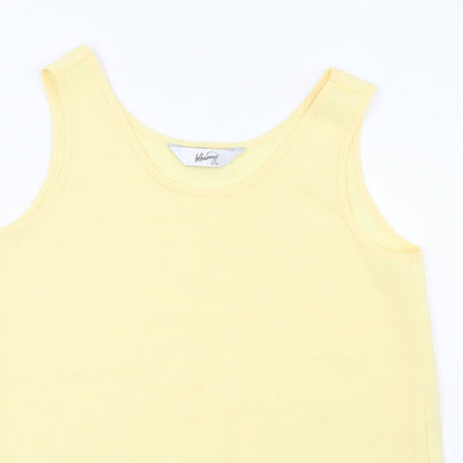 Whimsy Womens Yellow   Basic Blouse Size 12