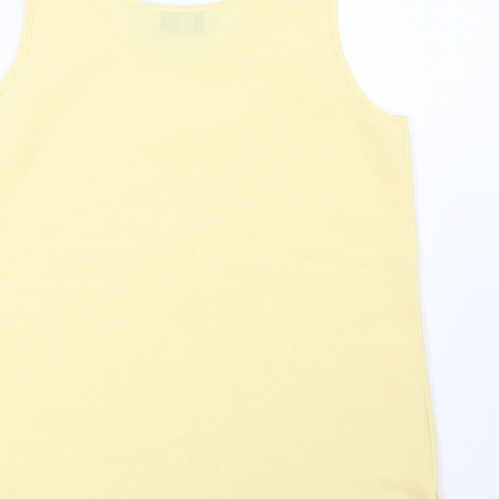 Whimsy Womens Yellow   Basic Blouse Size 12