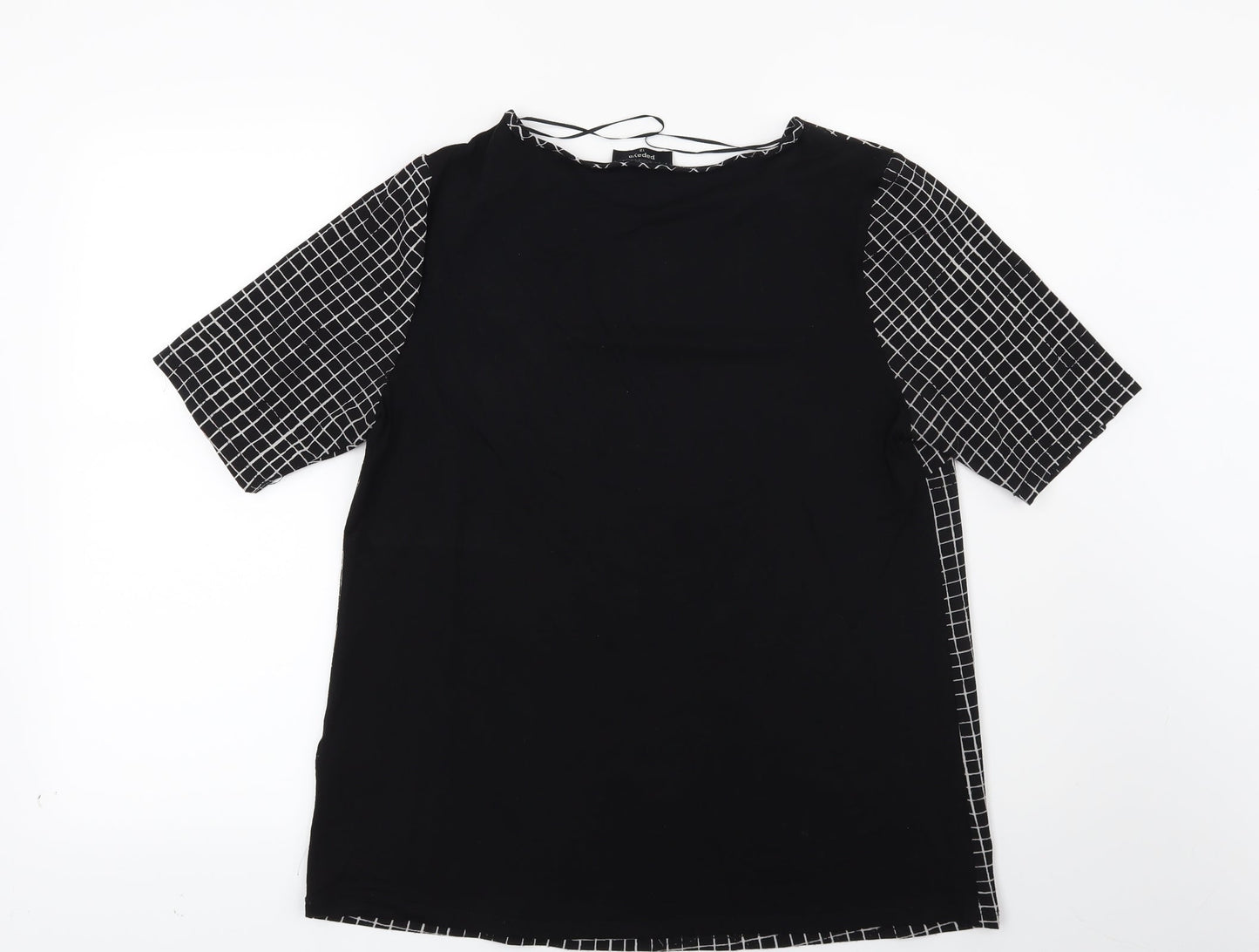 Papaya Womens Black Check  Basic Blouse Size 12