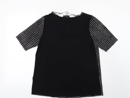 Papaya Womens Black Check  Basic Blouse Size 12