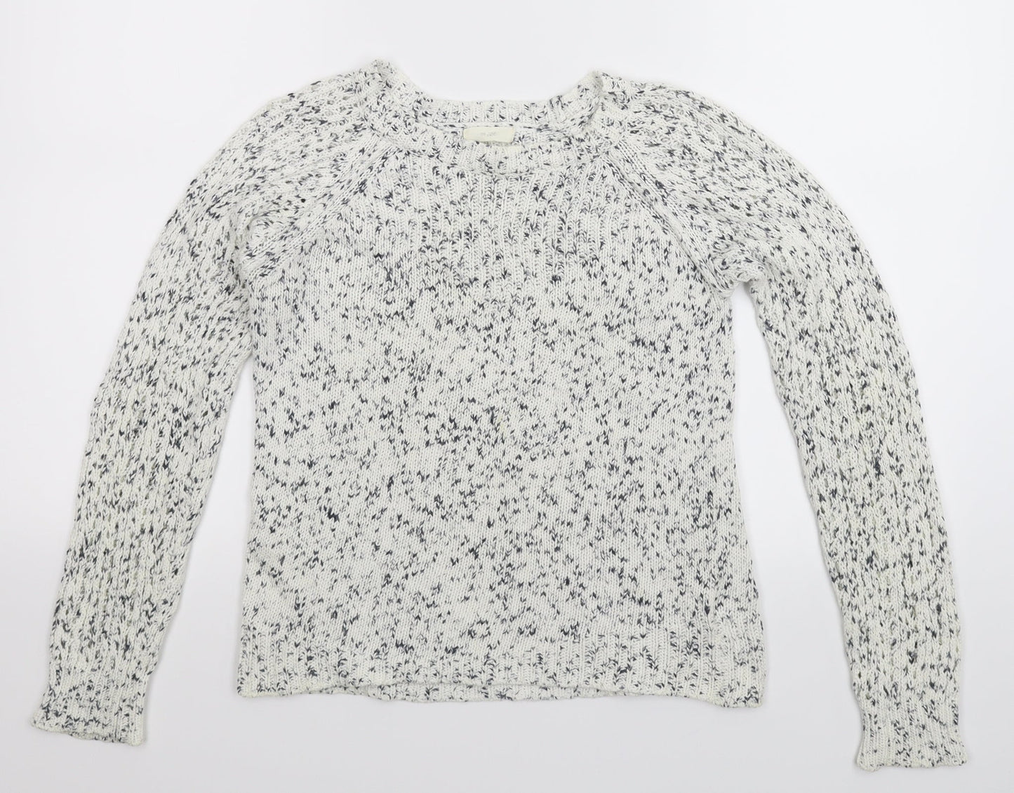Zoe Womens White  Knit Pullover Jumper Size S