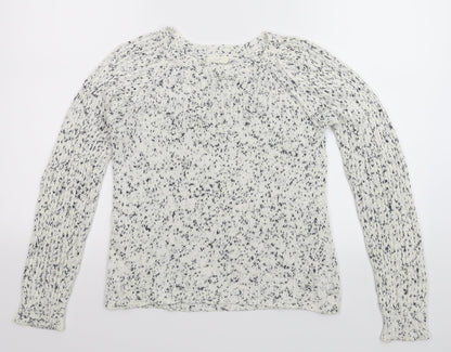 Zoe Womens White  Knit Pullover Jumper Size S