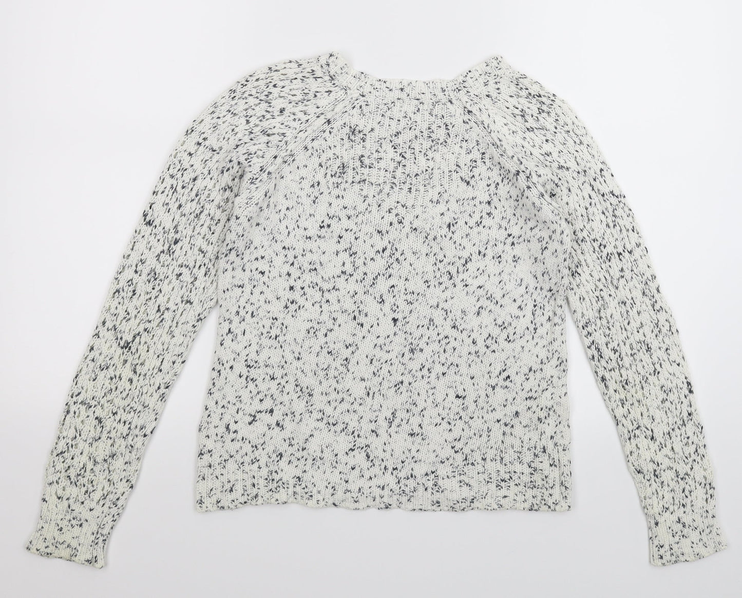 Zoe Womens White  Knit Pullover Jumper Size S