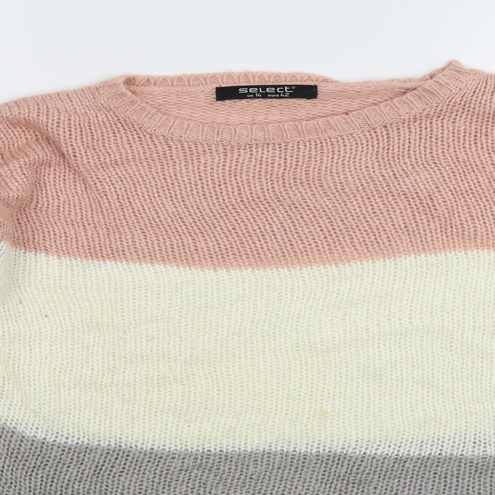 Select Womens Multicoloured  Knit Pullover Jumper Size 14