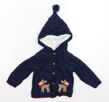 F&F Baby Blue  Knit Jacket Coatigan Size 6-9 Months