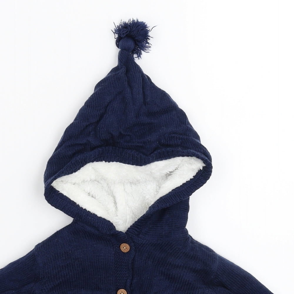 F&F Baby Blue  Knit Jacket Coatigan Size 6-9 Months