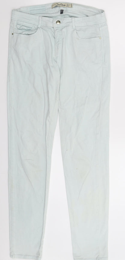 Zara Womens Blue  Denim Skinny Jeans Size 12 L32 in