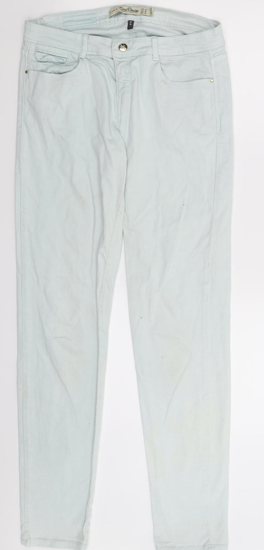 Zara Womens Blue  Denim Skinny Jeans Size 12 L32 in