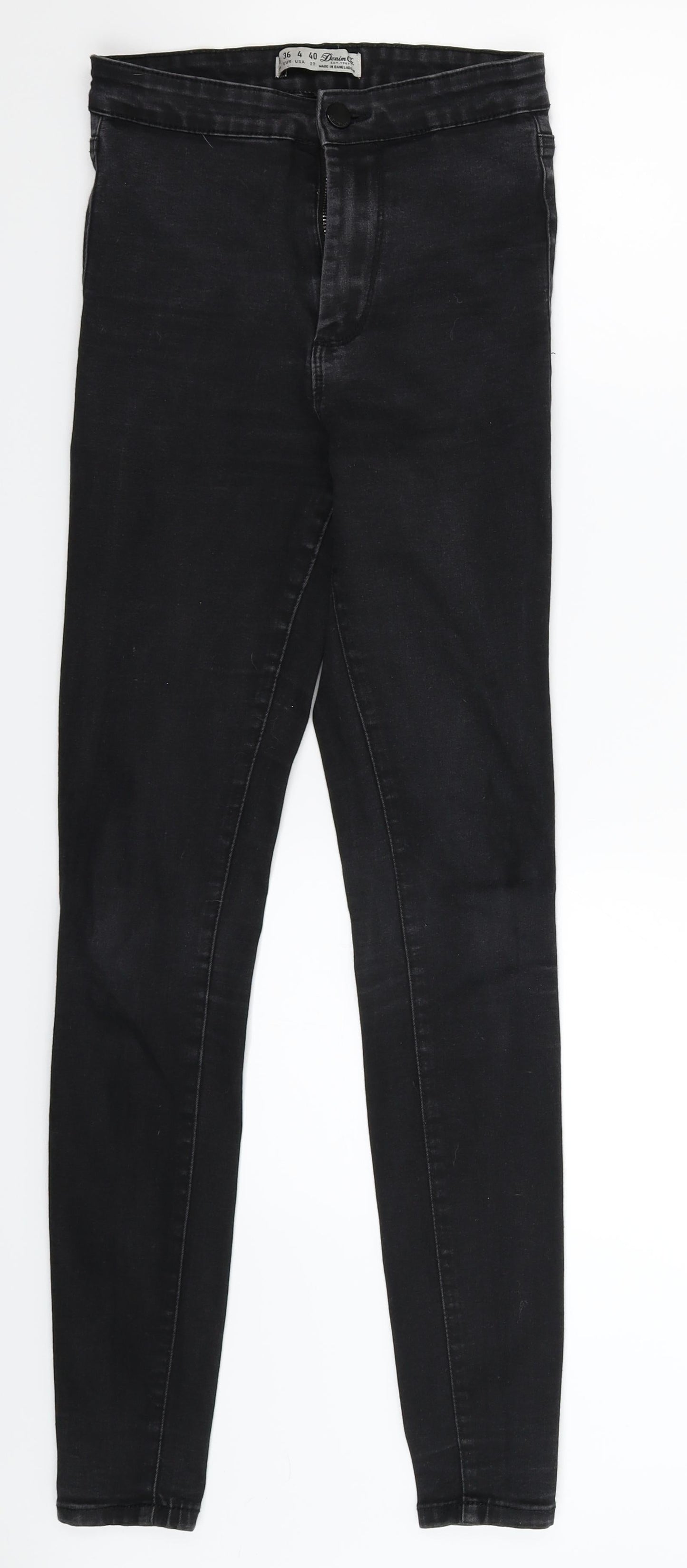 Denim Co Womens Black  Denim Jegging Jeans Size 8 L29 in