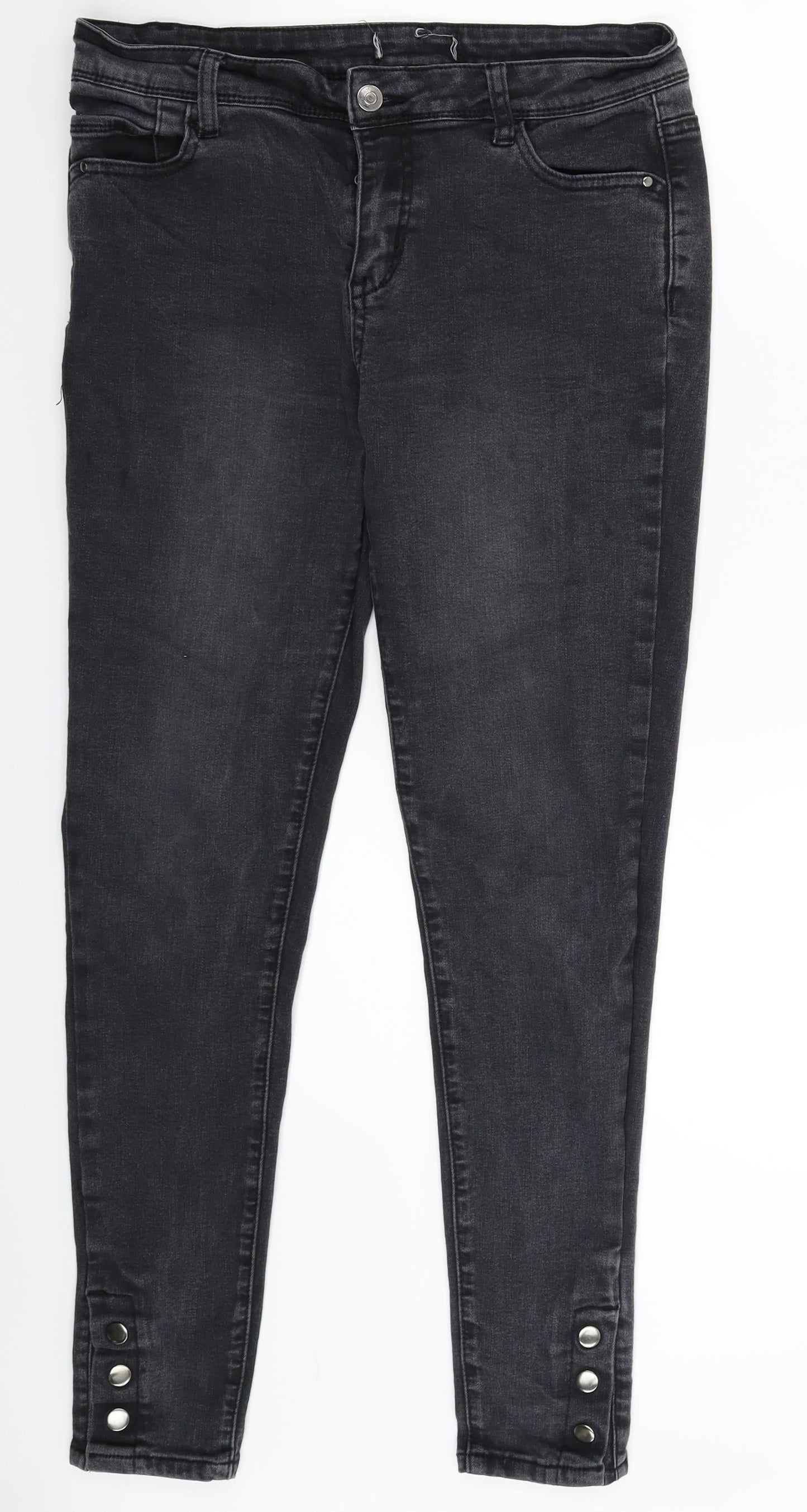 Womens UK Size 32 Preworn Extra-Slim Fit Skinny Black Jeans