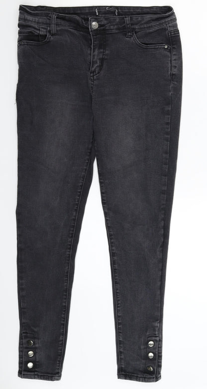 Womens UK Size 32 Preworn Extra-Slim Fit Skinny Black Jeans