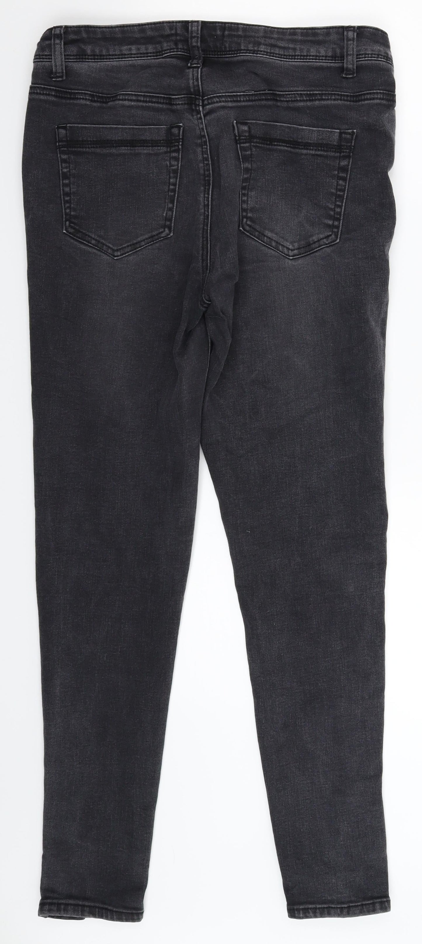 Womens UK Size 32 Preworn Extra-Slim Fit Skinny Black Jeans