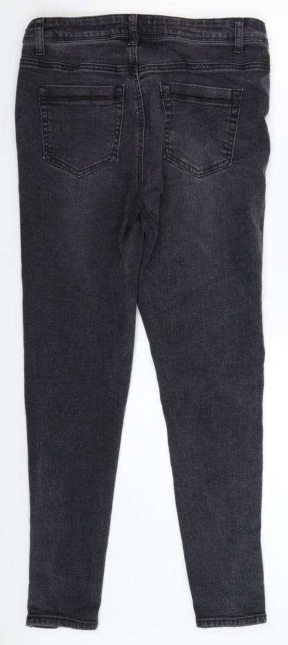 Womens UK Size 32 Preworn Extra-Slim Fit Skinny Black Jeans