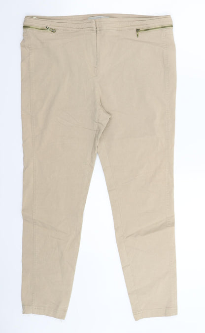 George Womens Beige   Trousers  Size 14 L24 in