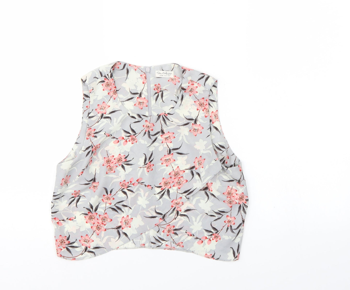 Miss Selfridge Womens Multicoloured Floral  Wrap Blouse Size 8