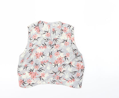 Miss Selfridge Womens Multicoloured Floral  Wrap Blouse Size 8