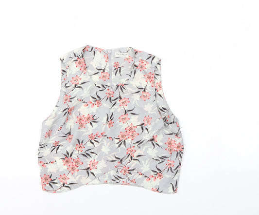 Miss Selfridge Womens Multicoloured Floral  Wrap Blouse Size 8