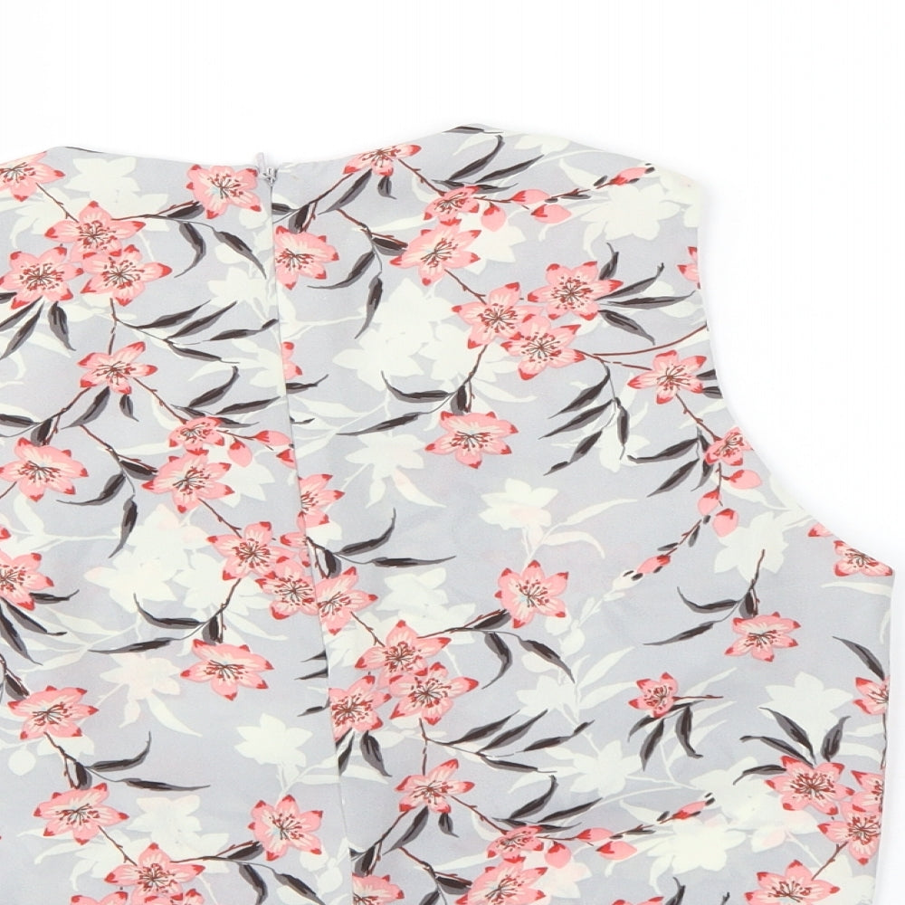 Miss Selfridge Womens Multicoloured Floral  Wrap Blouse Size 8