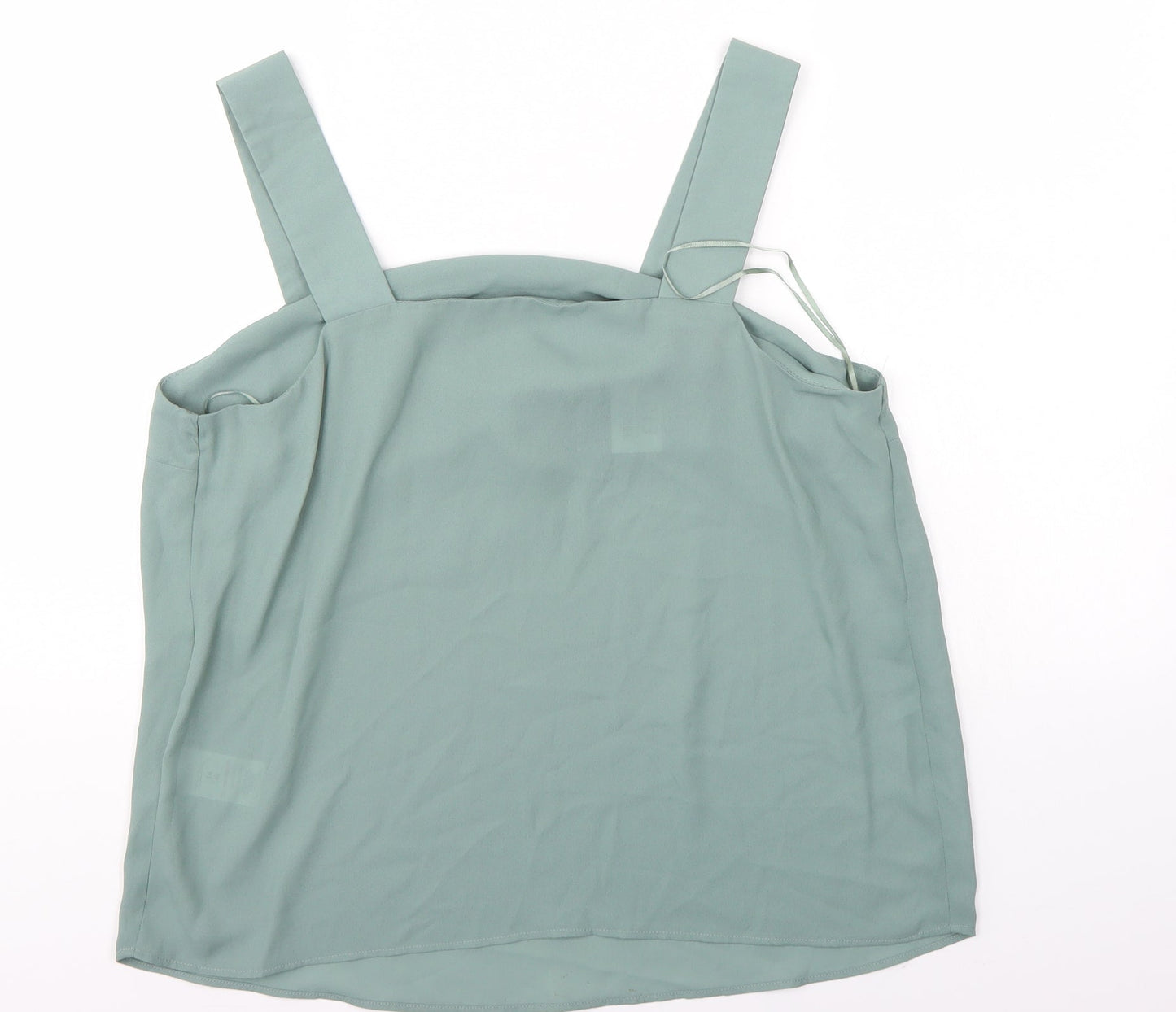 Womens UK Size 14 Peacocks Green Basic Blouse