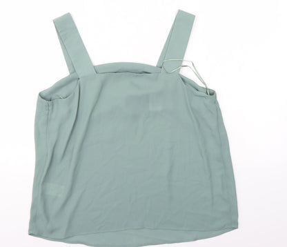 Womens UK Size 14 Peacocks Green Basic Blouse