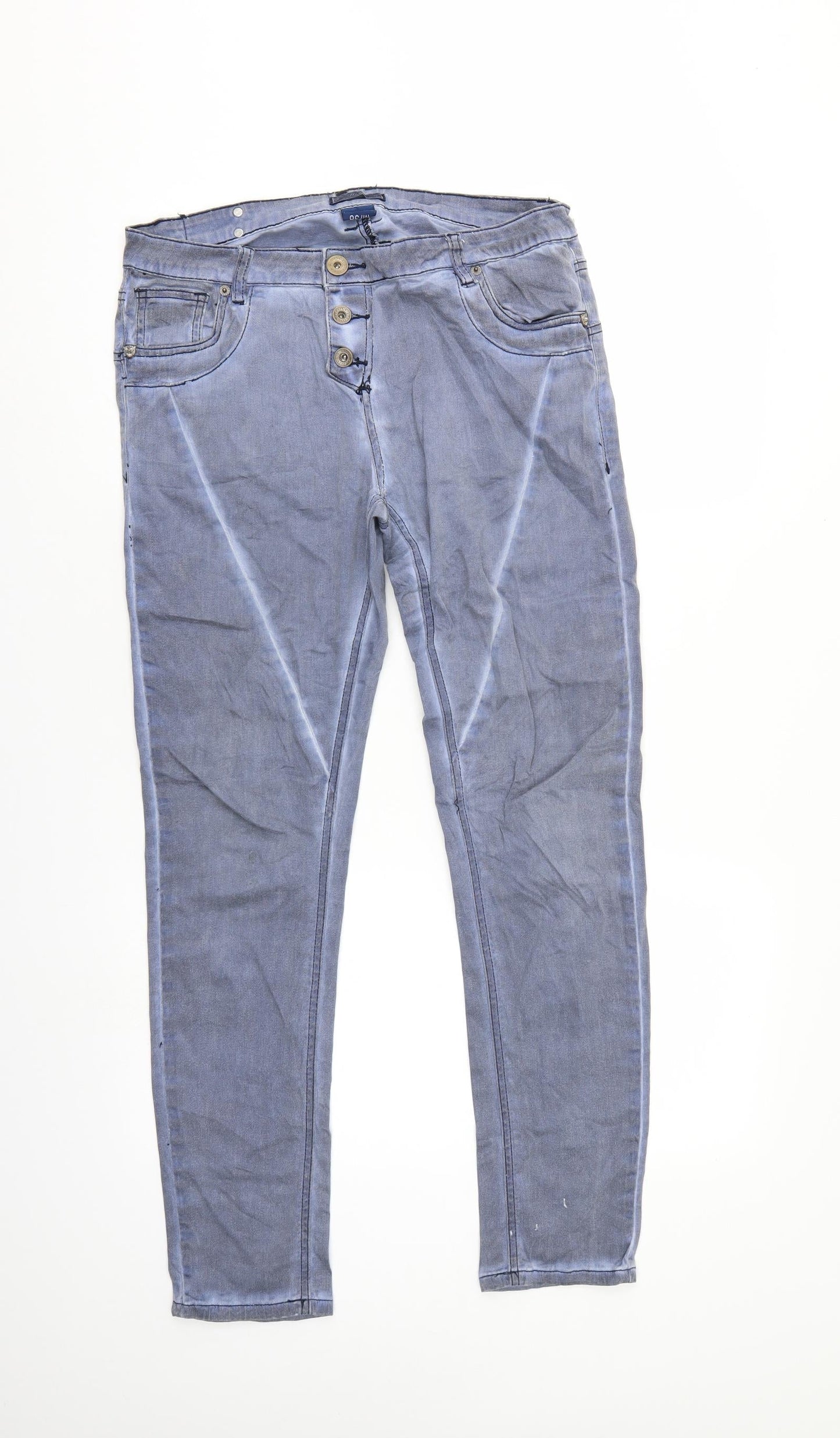 Daysie Womens Grey  Denim Straight Jeans Size 10 L28 in