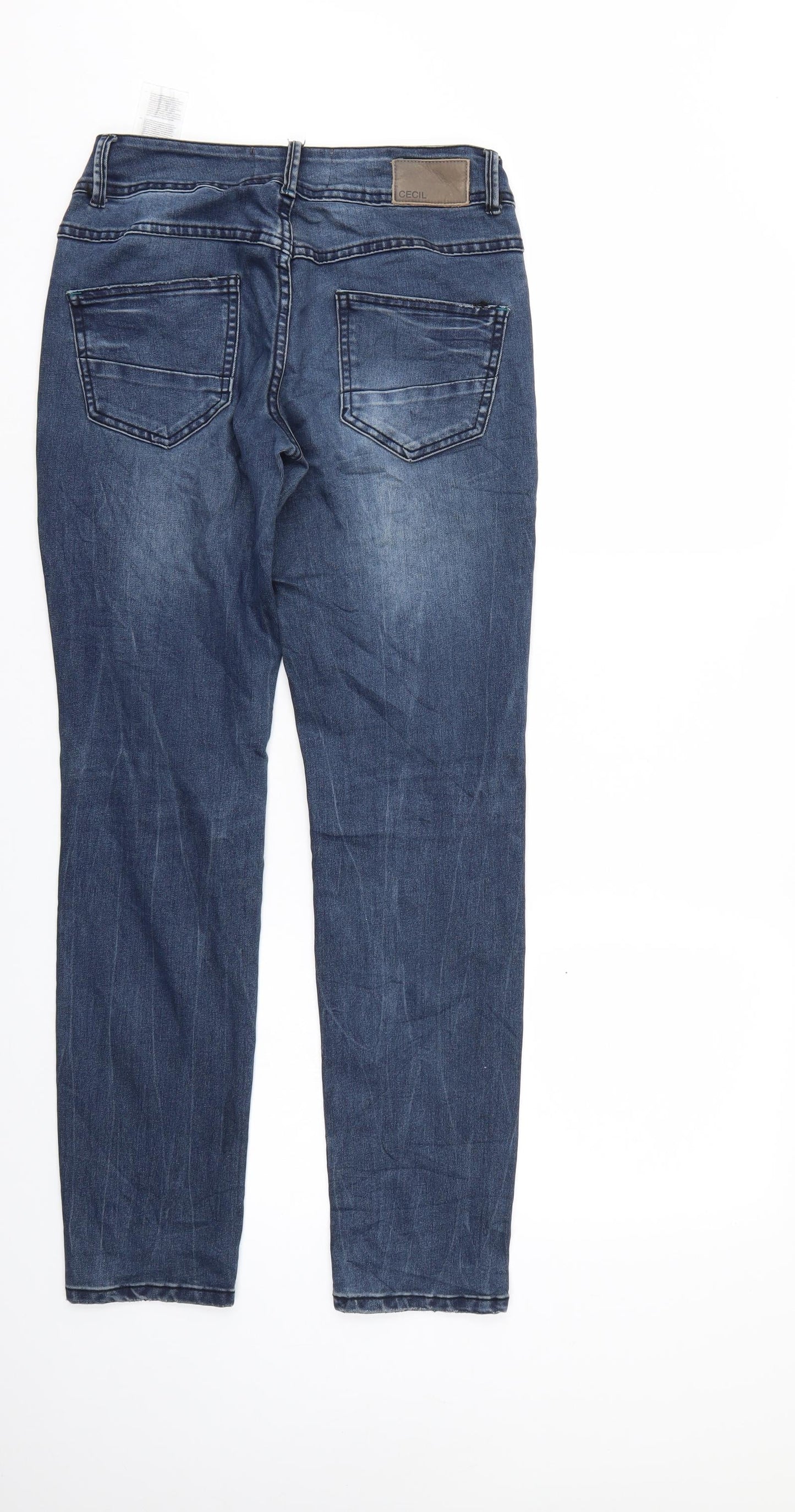 Womens UK Size  Cecil Regular Fit Straight Blue Jeans