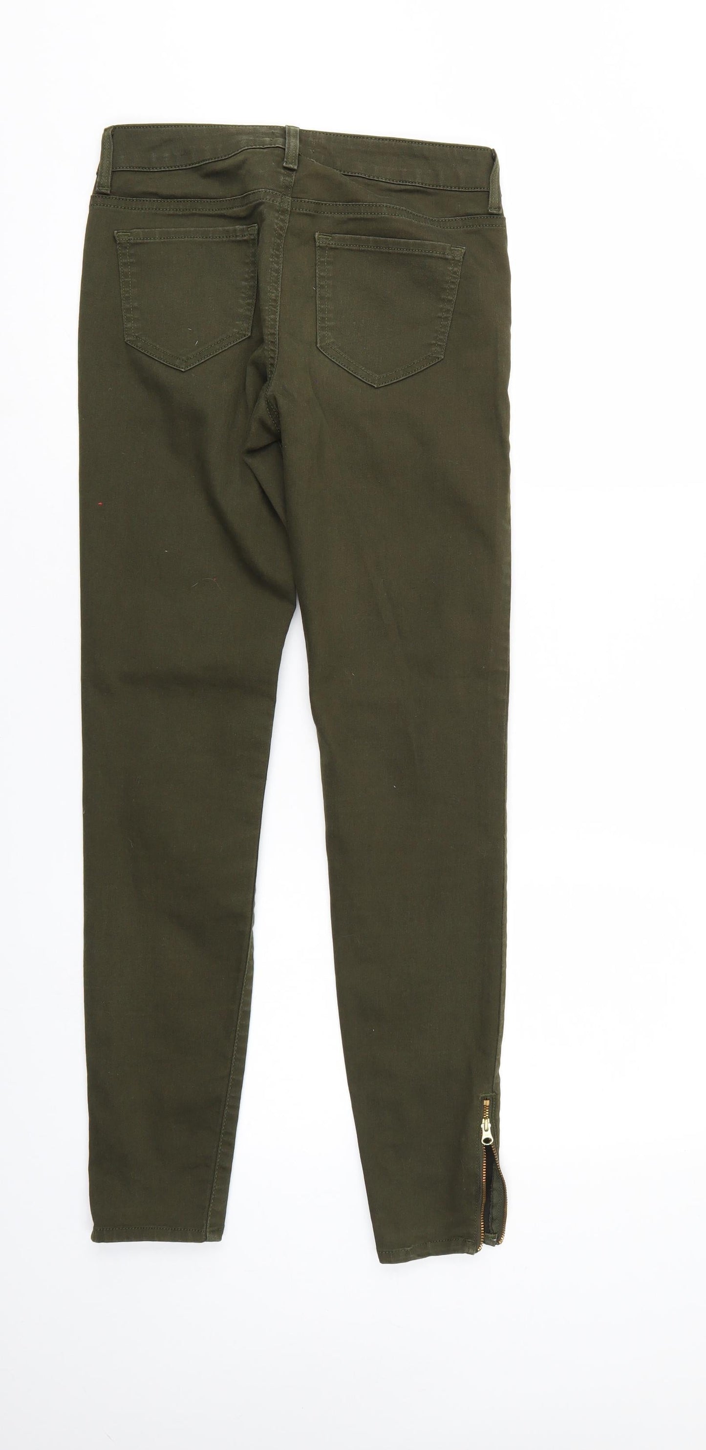 F& Womens Green  Denim Tapered Jeans Size 6 L28 in