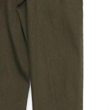 F& Womens Green  Denim Tapered Jeans Size 6 L28 in