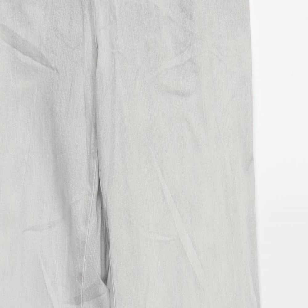 Basler Womens Grey Straight Cotton Jeans Size 14