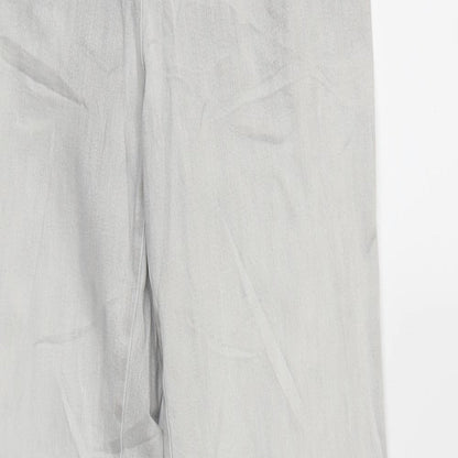 Basler Womens Grey Straight Cotton Jeans Size 14