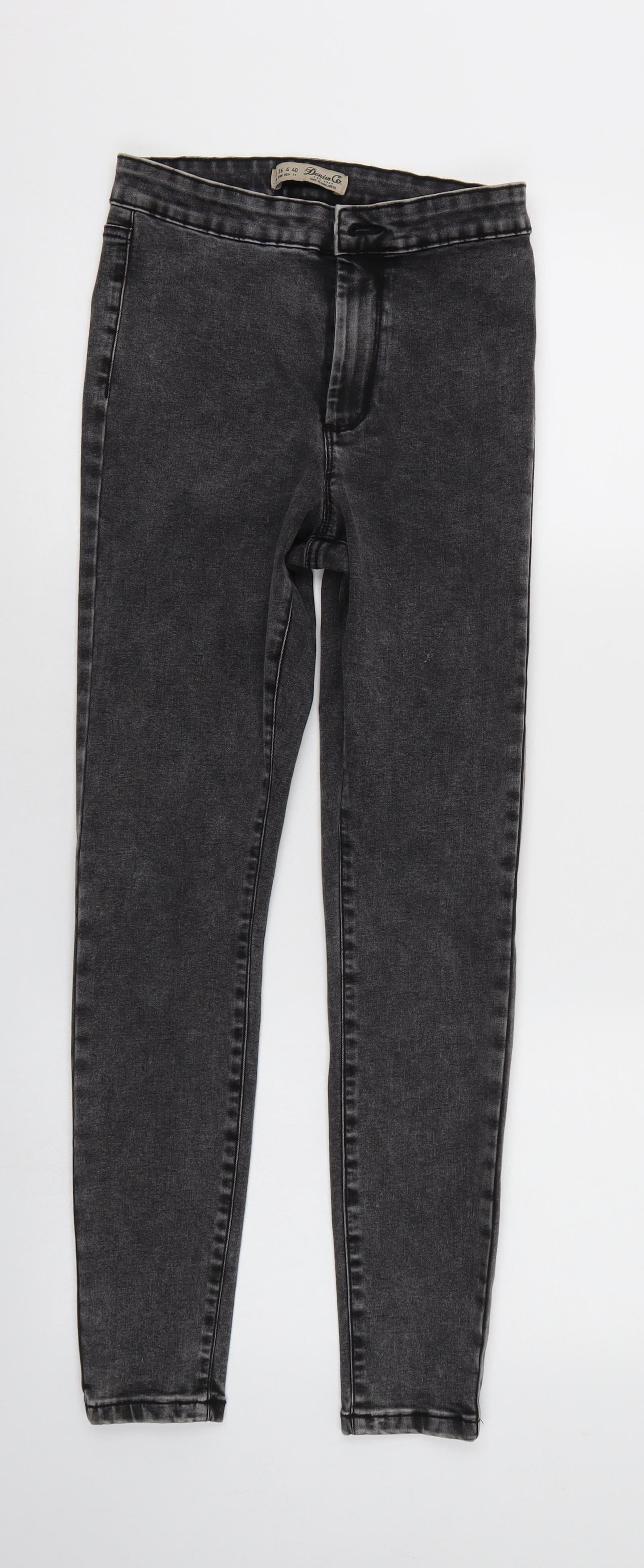 Denim & Co. Womens Black  Denim Tapered Jeans Size 8 L26 in