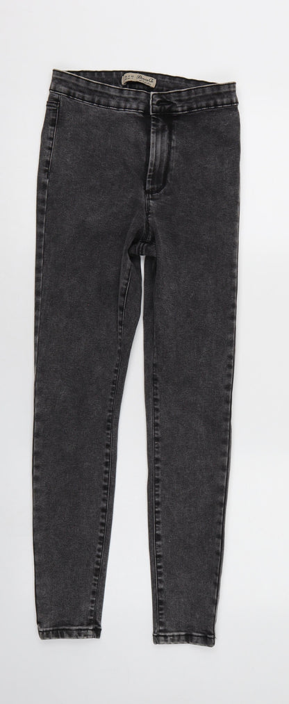 Denim & Co. Womens Black  Denim Tapered Jeans Size 8 L26 in