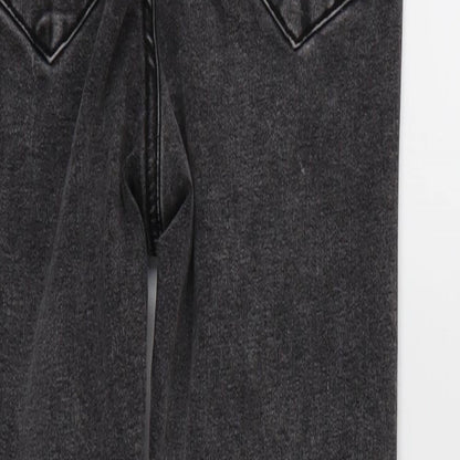 Denim & Co. Womens Black  Denim Tapered Jeans Size 8 L26 in